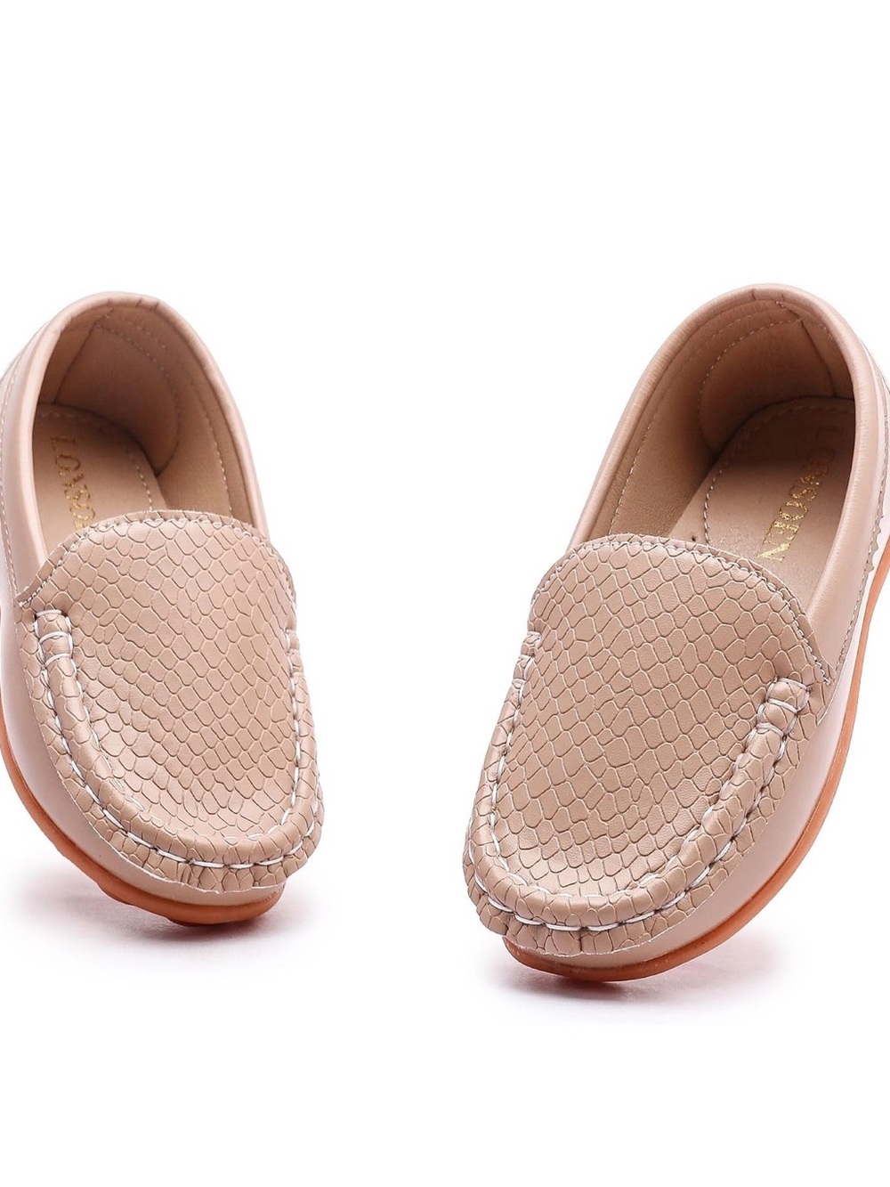 Boys Girls Loafers Dress Shoes Slip On Boat Toddler Little Kid size 11. Beige